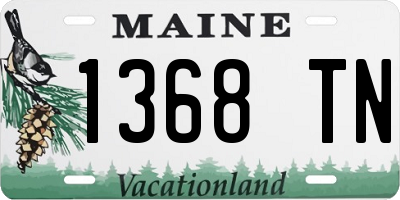 ME license plate 1368TN