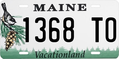 ME license plate 1368TO