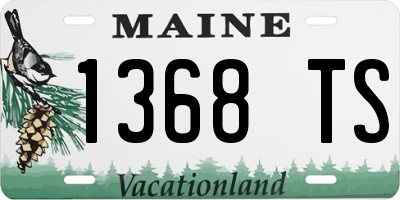 ME license plate 1368TS