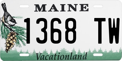 ME license plate 1368TW