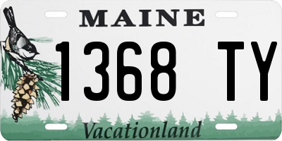 ME license plate 1368TY