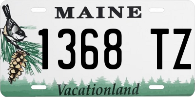 ME license plate 1368TZ