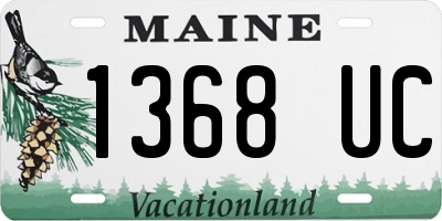ME license plate 1368UC