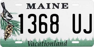 ME license plate 1368UJ
