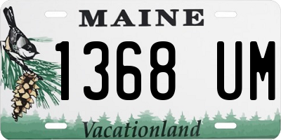 ME license plate 1368UM