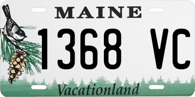 ME license plate 1368VC