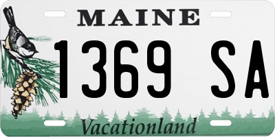 ME license plate 1369SA
