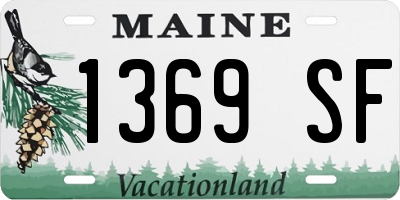 ME license plate 1369SF