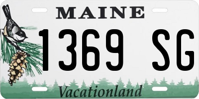 ME license plate 1369SG