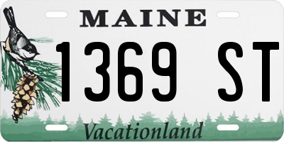 ME license plate 1369ST