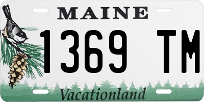 ME license plate 1369TM