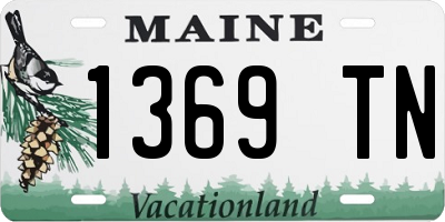 ME license plate 1369TN