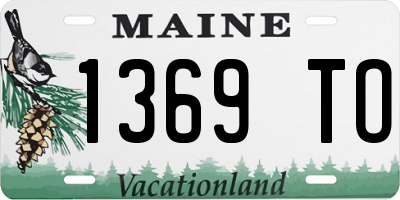 ME license plate 1369TO