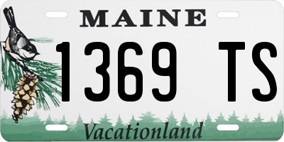 ME license plate 1369TS