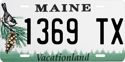 ME license plate 1369TX