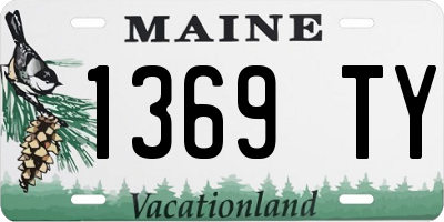 ME license plate 1369TY