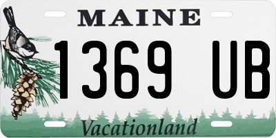 ME license plate 1369UB