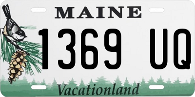 ME license plate 1369UQ