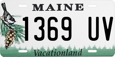 ME license plate 1369UV