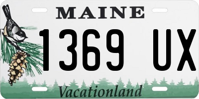 ME license plate 1369UX