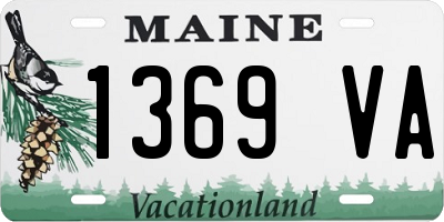 ME license plate 1369VA