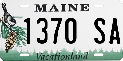 ME license plate 1370SA