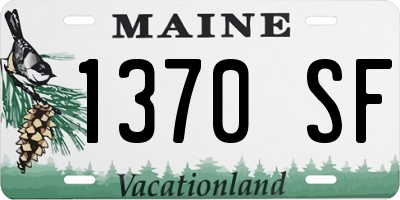 ME license plate 1370SF