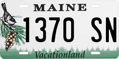 ME license plate 1370SN