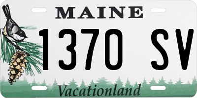 ME license plate 1370SV
