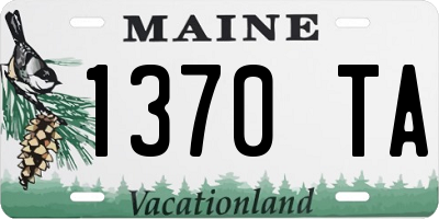 ME license plate 1370TA