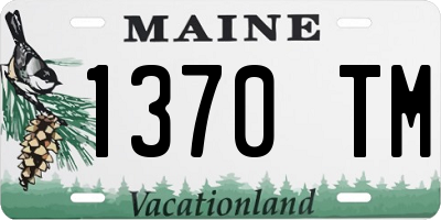 ME license plate 1370TM