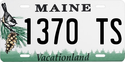 ME license plate 1370TS