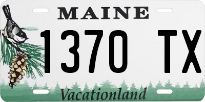 ME license plate 1370TX