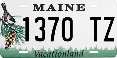 ME license plate 1370TZ