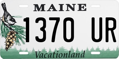 ME license plate 1370UR