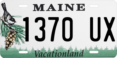 ME license plate 1370UX