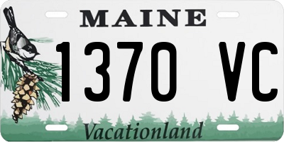 ME license plate 1370VC