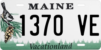 ME license plate 1370VE