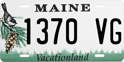 ME license plate 1370VG