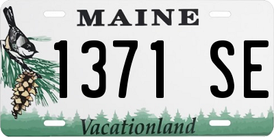 ME license plate 1371SE