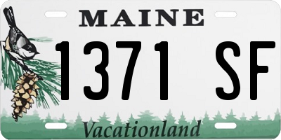 ME license plate 1371SF