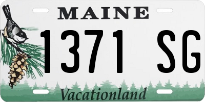 ME license plate 1371SG