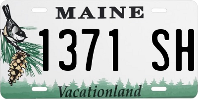 ME license plate 1371SH
