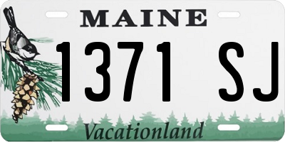 ME license plate 1371SJ