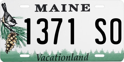 ME license plate 1371SO
