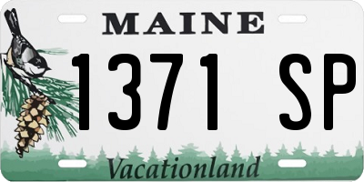 ME license plate 1371SP