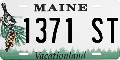 ME license plate 1371ST