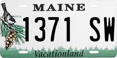 ME license plate 1371SW
