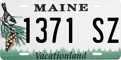 ME license plate 1371SZ