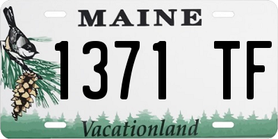 ME license plate 1371TF
